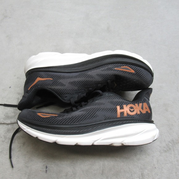 Hoka Womens Shoes 8.5 B Black Clifton 9 Cushioned Lightweight Running Athletic - Picture 12 of 13